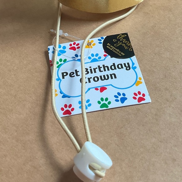 Pet Birthday Crown. Small Adjustable - Picture 4 of 4